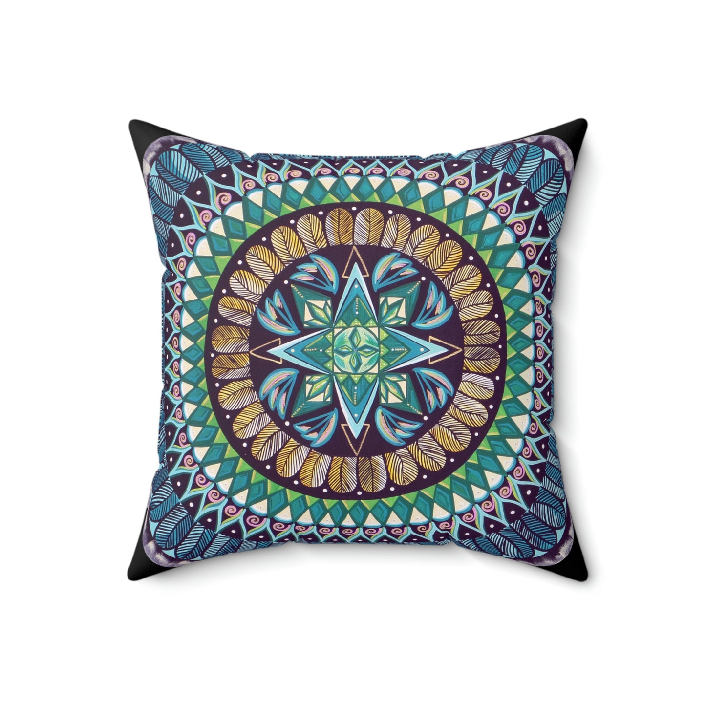 "AquilazurA Kryst'dala" Dreamcatcher Pillow - Blue Flame Array Home Decor