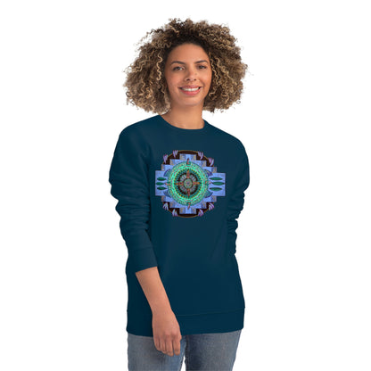 "Plumachakana" Lords & Ladies Organic Sweatshirt - Blue Flame Array Sweatshirt