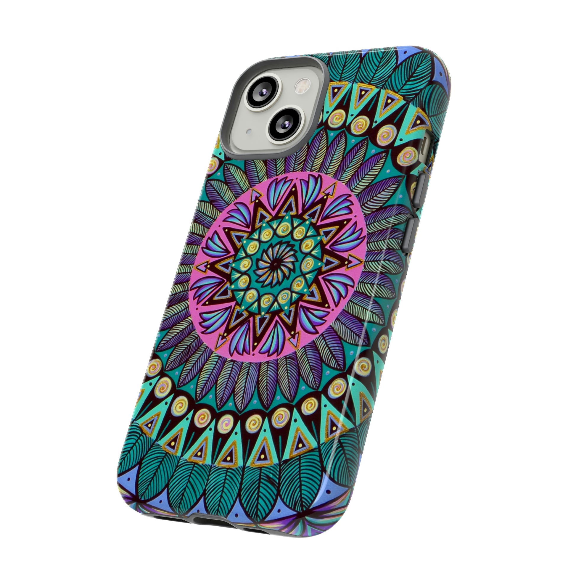 "Mandaladiosa" Art Phone Armor - Blue Flame Array Phone Case