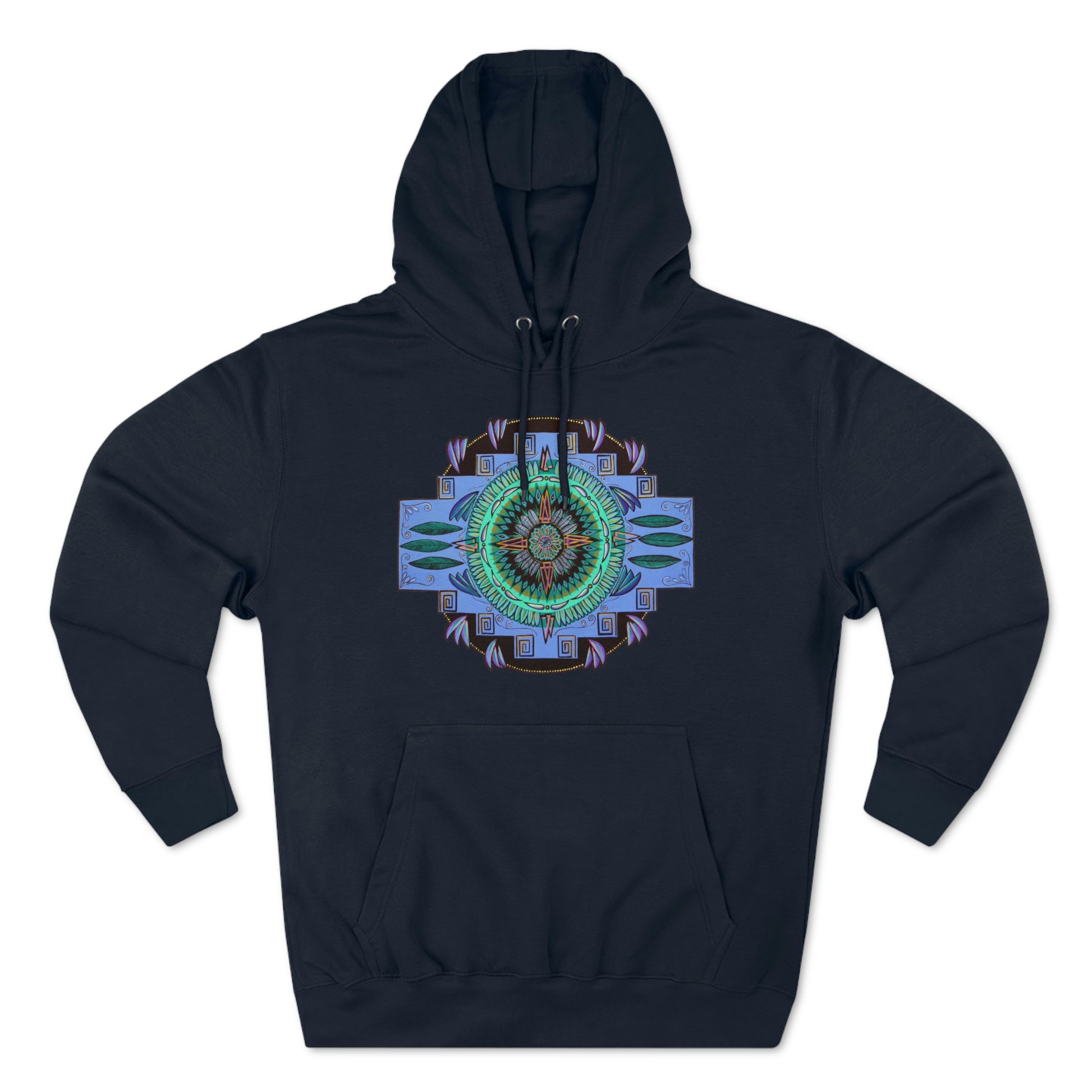 "Plumachakana" Lords & Ladies Pullover Hoodie - Blue Flame Array Navy / XS Hoodie