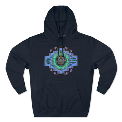 "Plumachakana" Lords & Ladies Pullover Hoodie - Blue Flame Array Navy / XS Hoodie