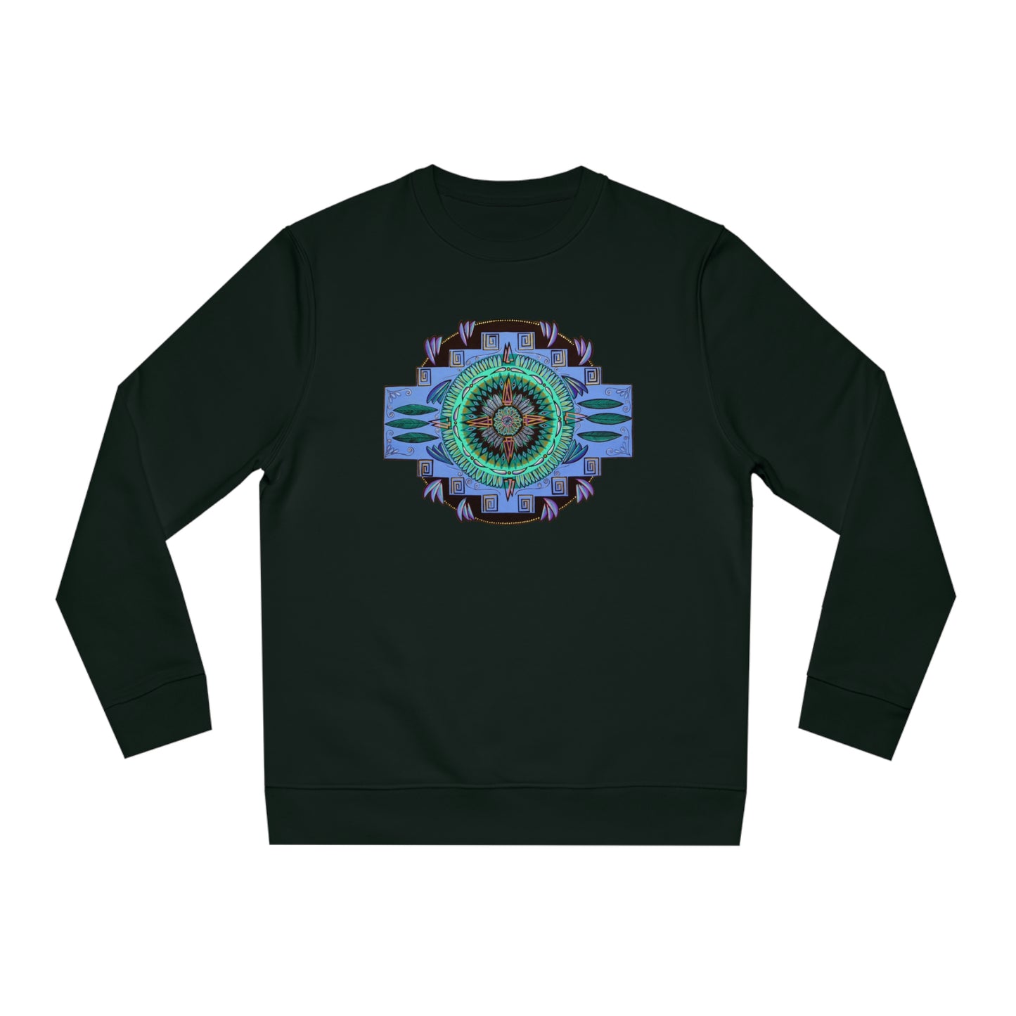 "Plumachakana" Lords & Ladies Organic Sweatshirt - Blue Flame Array Sweatshirt