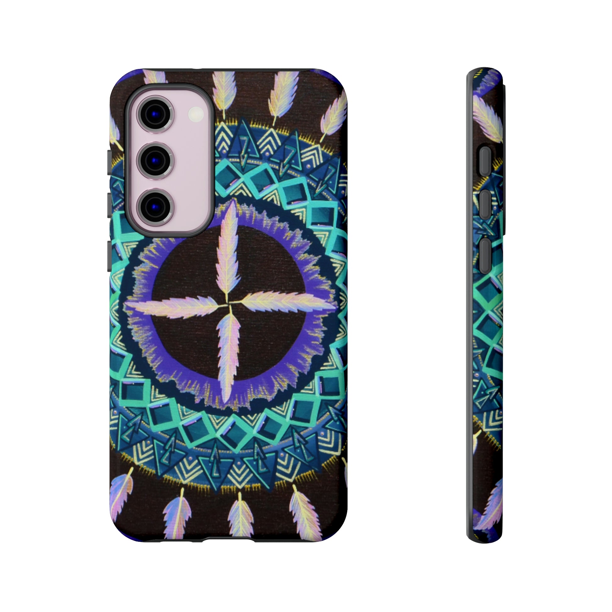 "Cuatro Vientos" Art Phone Armor - Blue Flame Array Samsung Galaxy S23 Plus / Glossy Phone Case