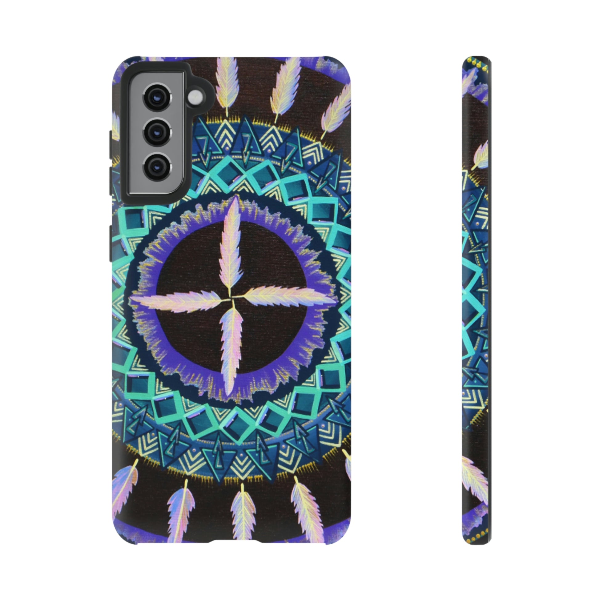 "Cuatro Vientos" Art Phone Armor - Blue Flame Array Samsung Galaxy S21 Plus / Matte Phone Case