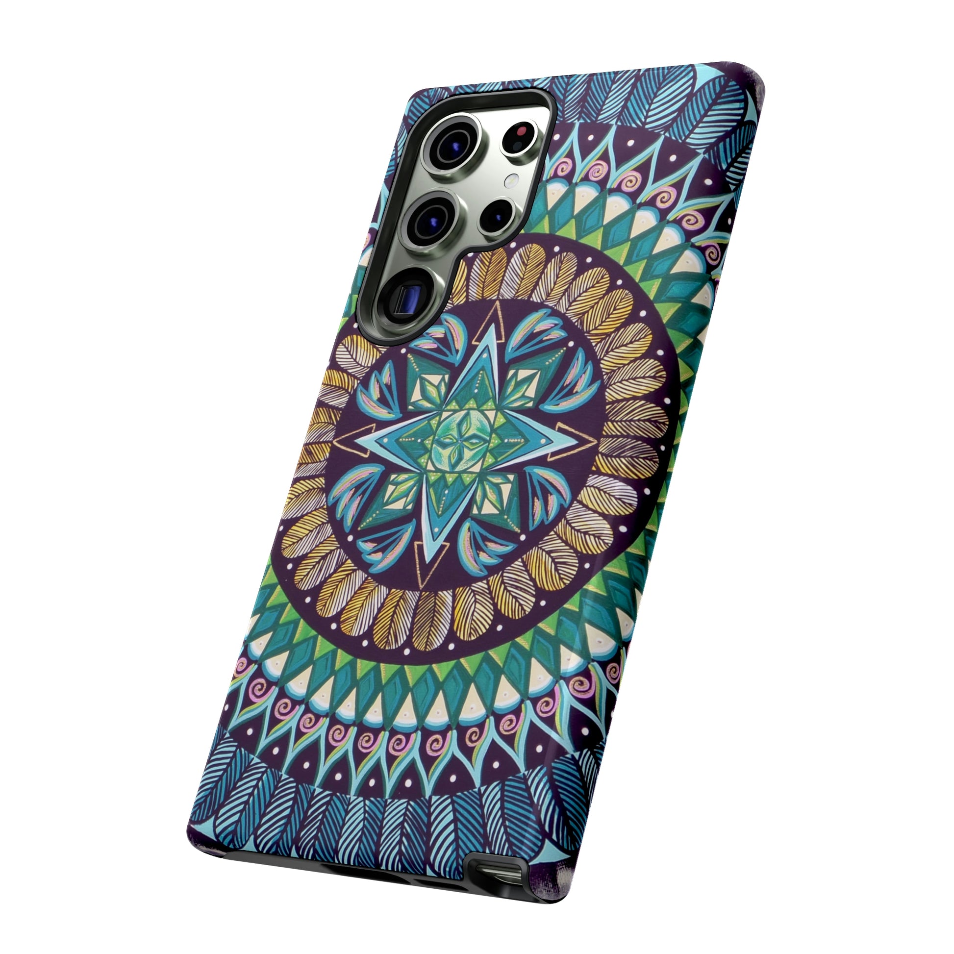 "AquilazurA Kryst'dala" Art Phone Armor - Blue Flame Array Phone Case