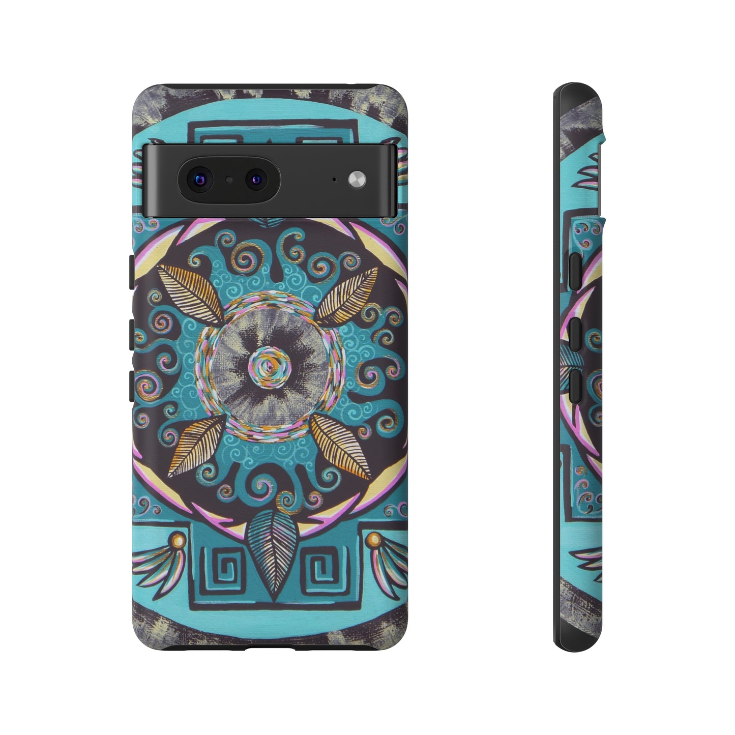 "Hojachakana" Art Phone Armor - Blue Flame Array Google Pixel 7 / Matte Phone Case