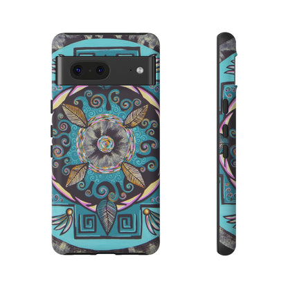 "Hojachakana" Art Phone Armor - Blue Flame Array Google Pixel 7 / Matte Phone Case