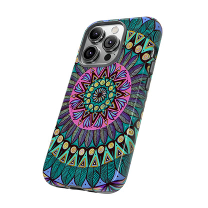 "Mandaladiosa" Art Phone Armor - Blue Flame Array Phone Case