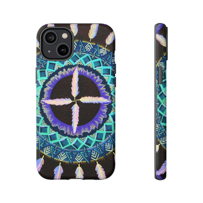 "Cuatro Vientos" Art Phone Armor - Blue Flame Array iPhone 14 Plus / Matte Phone Case