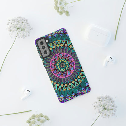 "Mandaladiosa" Art Phone Armor - Blue Flame Array Phone Case