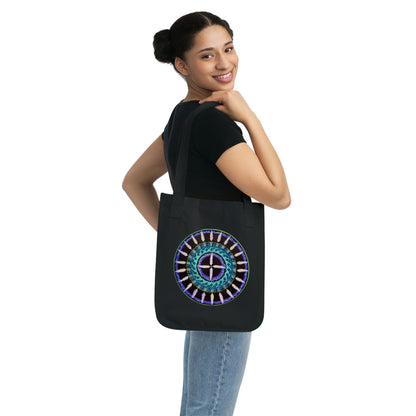 "Cuatro Vientos" Organic Canvas Tote Bag - Blue Flame Array Bags