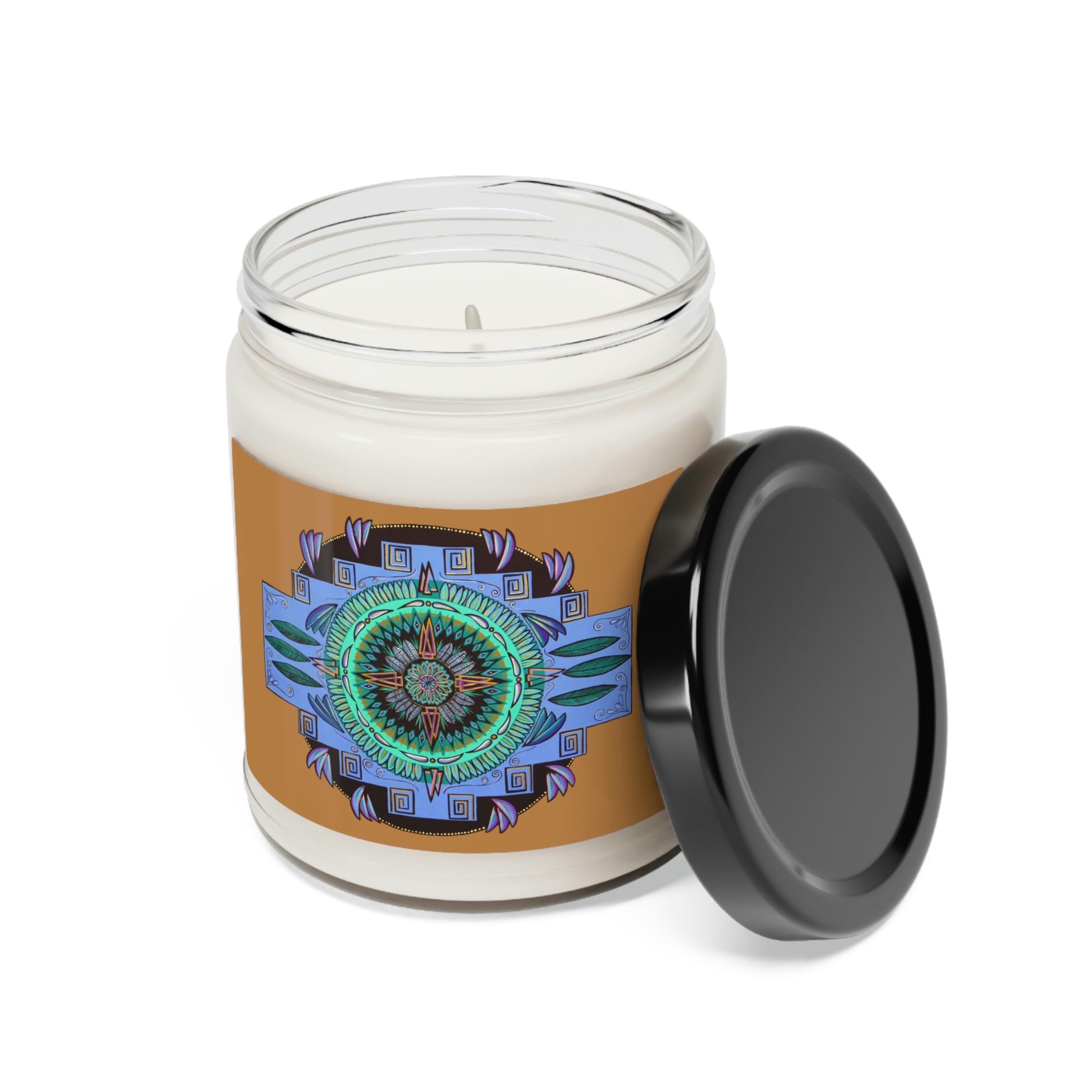 "Plumachakana" Scented Soy Candle - Blue Flame Array Home Decor