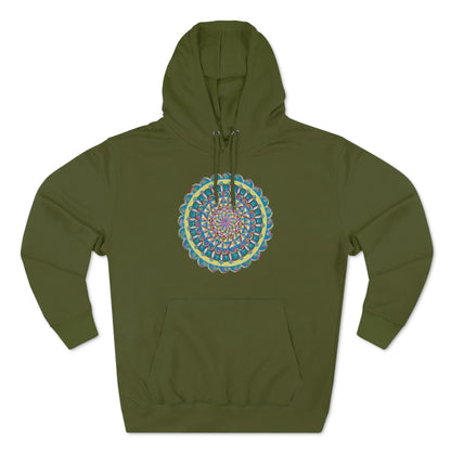 "Almandalayana" Lords & Ladies Pullover Hoodie - Blue Flame Array Army Green / S Hoodie