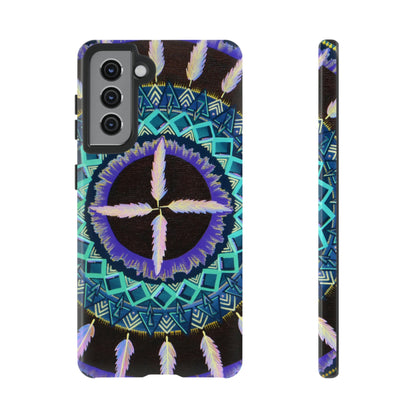 "Cuatro Vientos" Art Phone Armor - Blue Flame Array Samsung Galaxy S21 / Glossy Phone Case