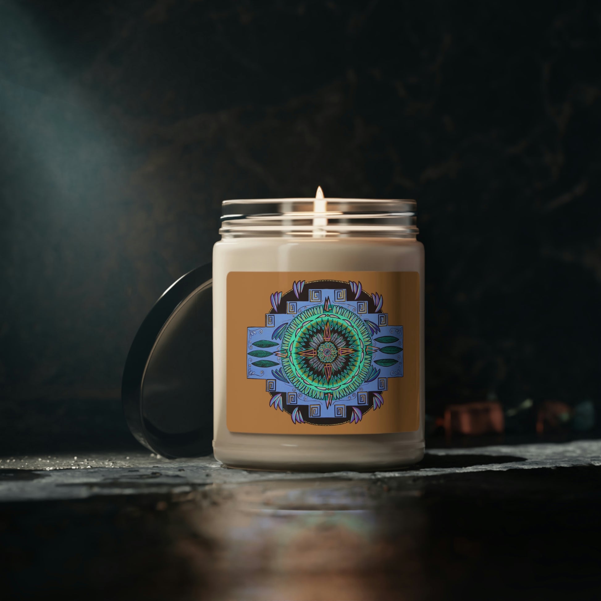 "Plumachakana" Scented Soy Candle - Blue Flame Array Home Decor