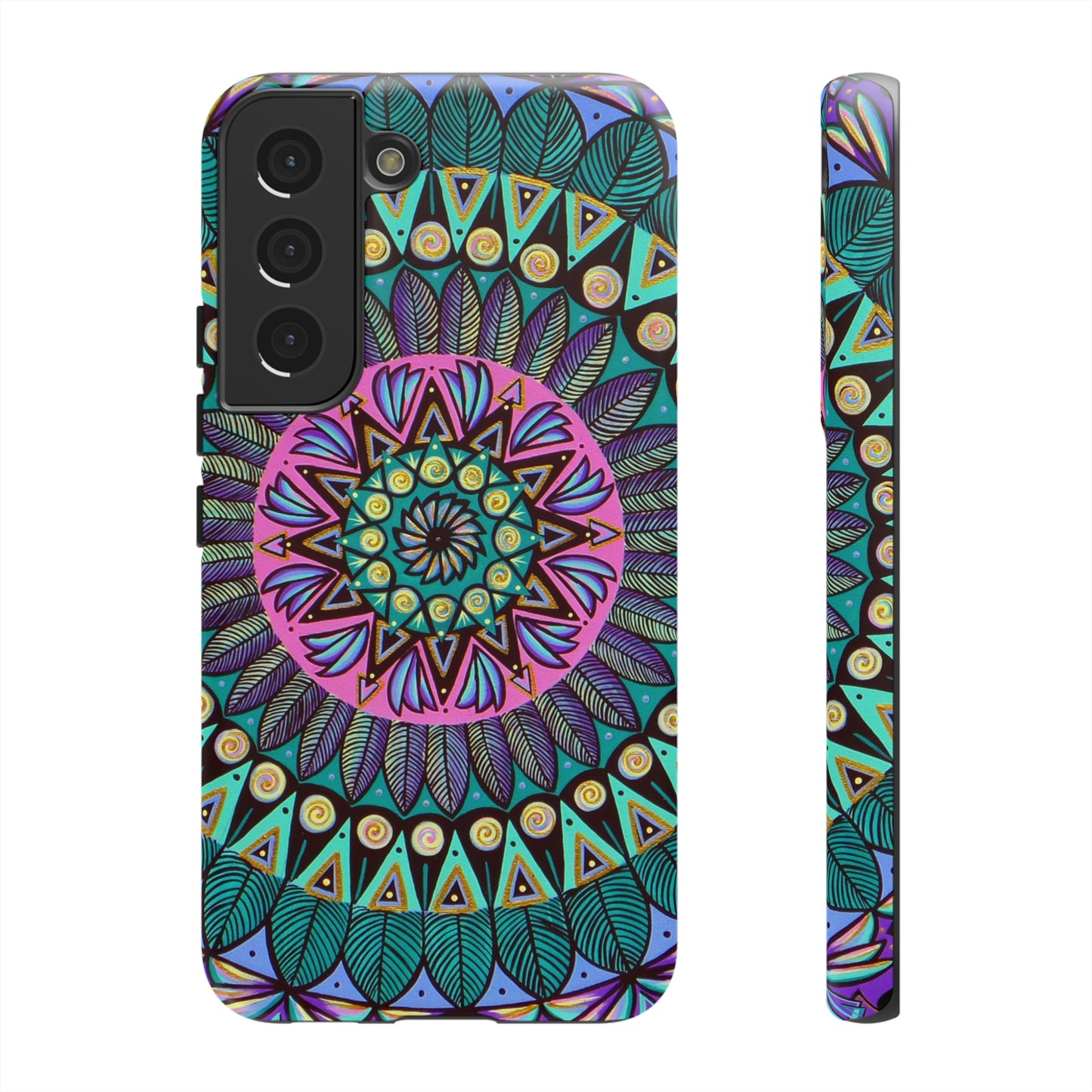 "Mandaladiosa" Art Phone Armor - Blue Flame Array Samsung Galaxy S22 / Matte Phone Case