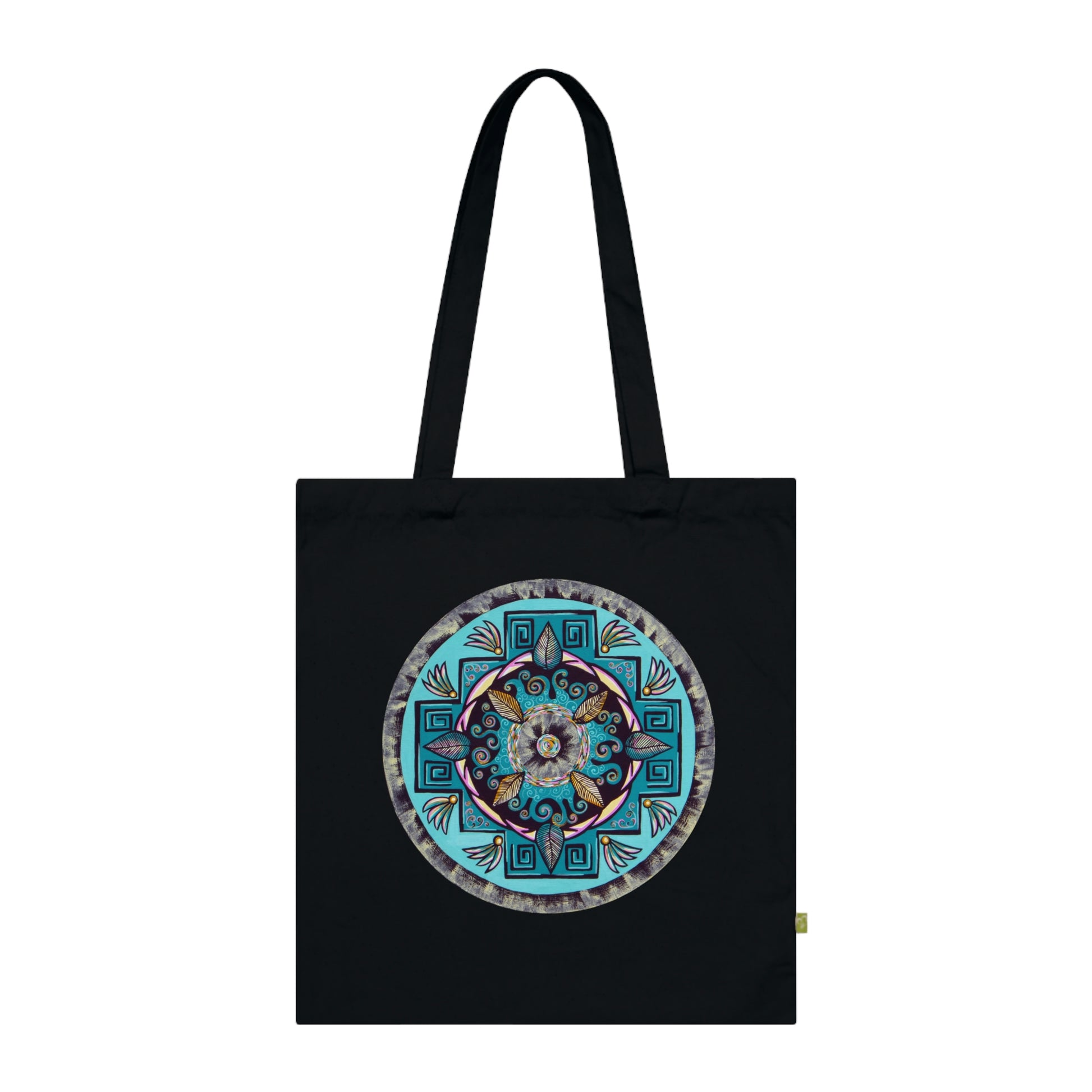 "Hojachakana" Organic Cotton Tote Bag - Blue Flame Array Bags