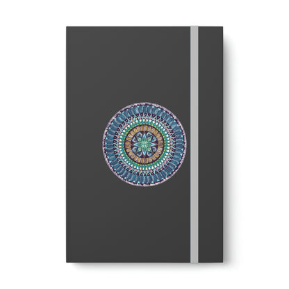 "AquilazurA Kryst'dala" Hardcover Journal - Blue Flame Array 5.5" x 8.25" / Gray / Ruled line Paper products