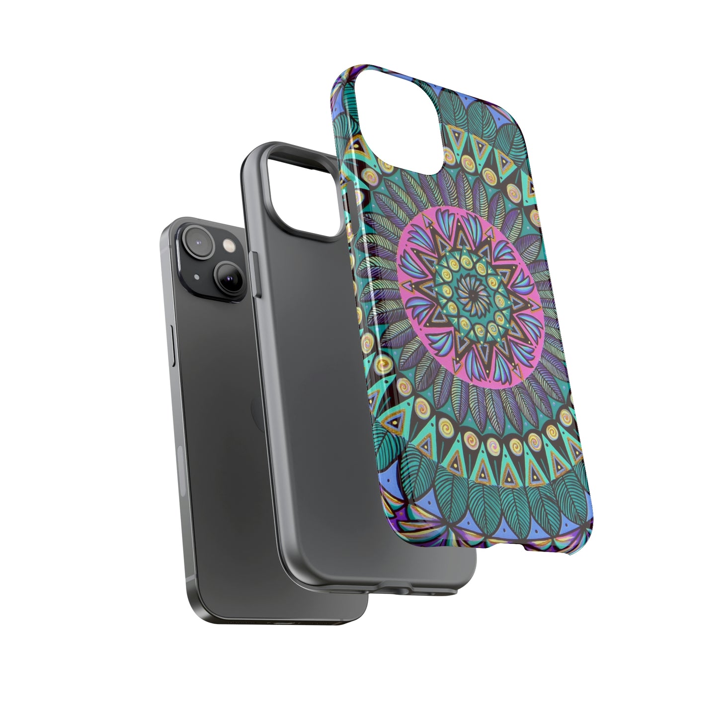 "Mandaladiosa" Art Phone Armor - Blue Flame Array Phone Case