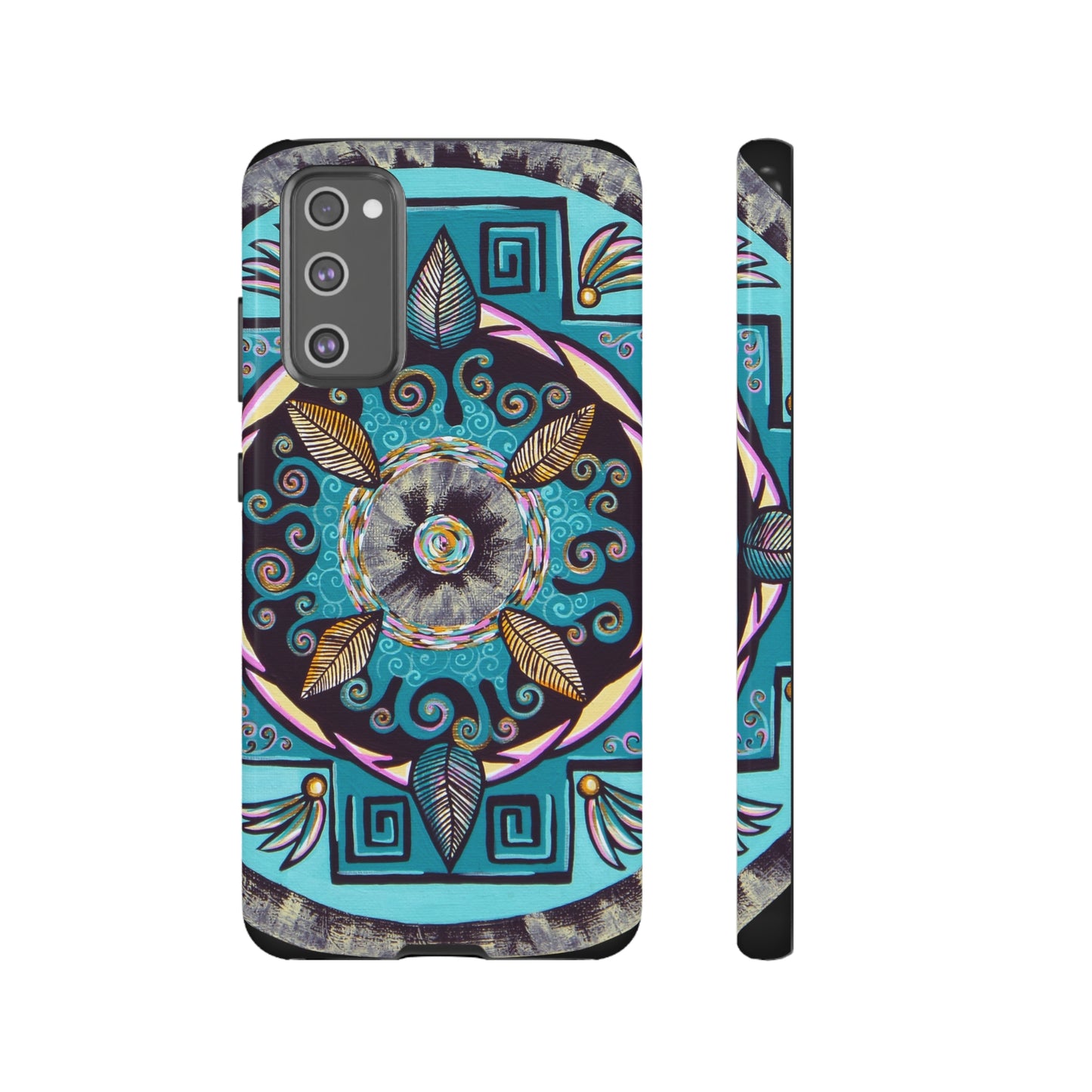 "Hojachakana" Art Phone Armor - Blue Flame Array Samsung Galaxy S20 FE / Glossy Phone Case