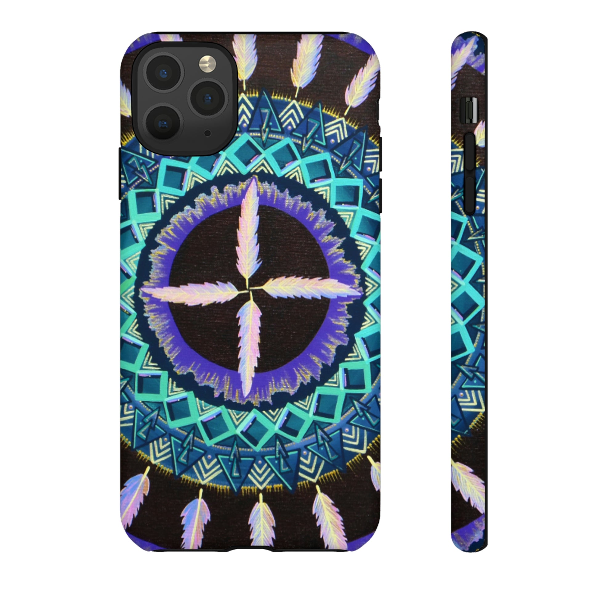 "Cuatro Vientos" Art Phone Armor - Blue Flame Array iPhone 11 Pro Max / Matte Phone Case