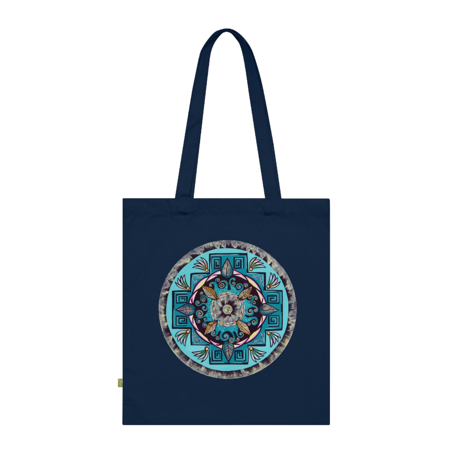 "Hojachakana" Organic Cotton Tote Bag - Blue Flame Array Bags