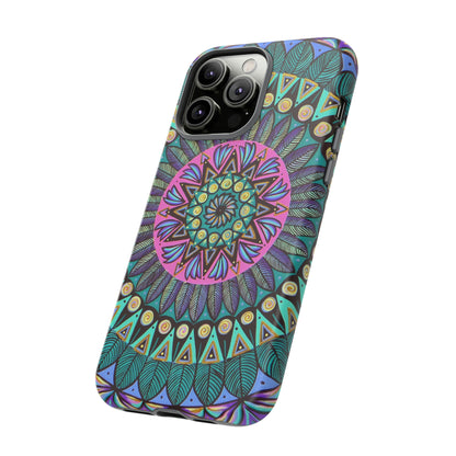 "Mandaladiosa" Art Phone Armor - Blue Flame Array Phone Case