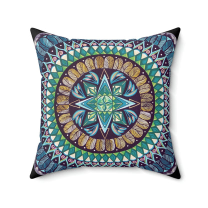 "AquilazurA Kryst'dala" Dreamcatcher Pillow - Blue Flame Array Home Decor