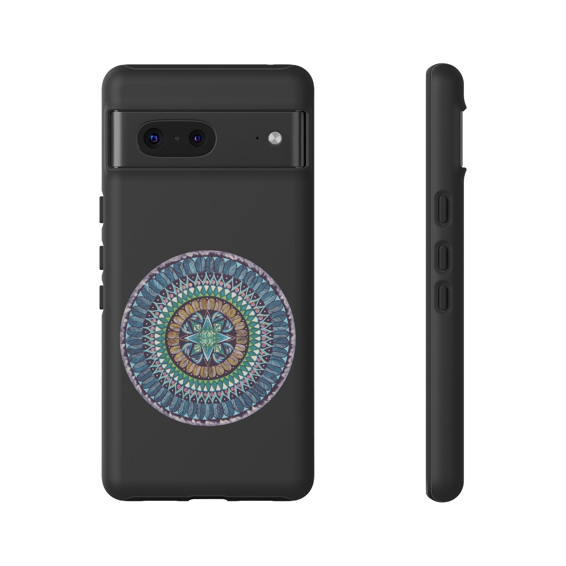 "AquilazurA Kryst'dala" Art Phone Armor - Blue Flame Array Google Pixel 7 / Matte Phone Case