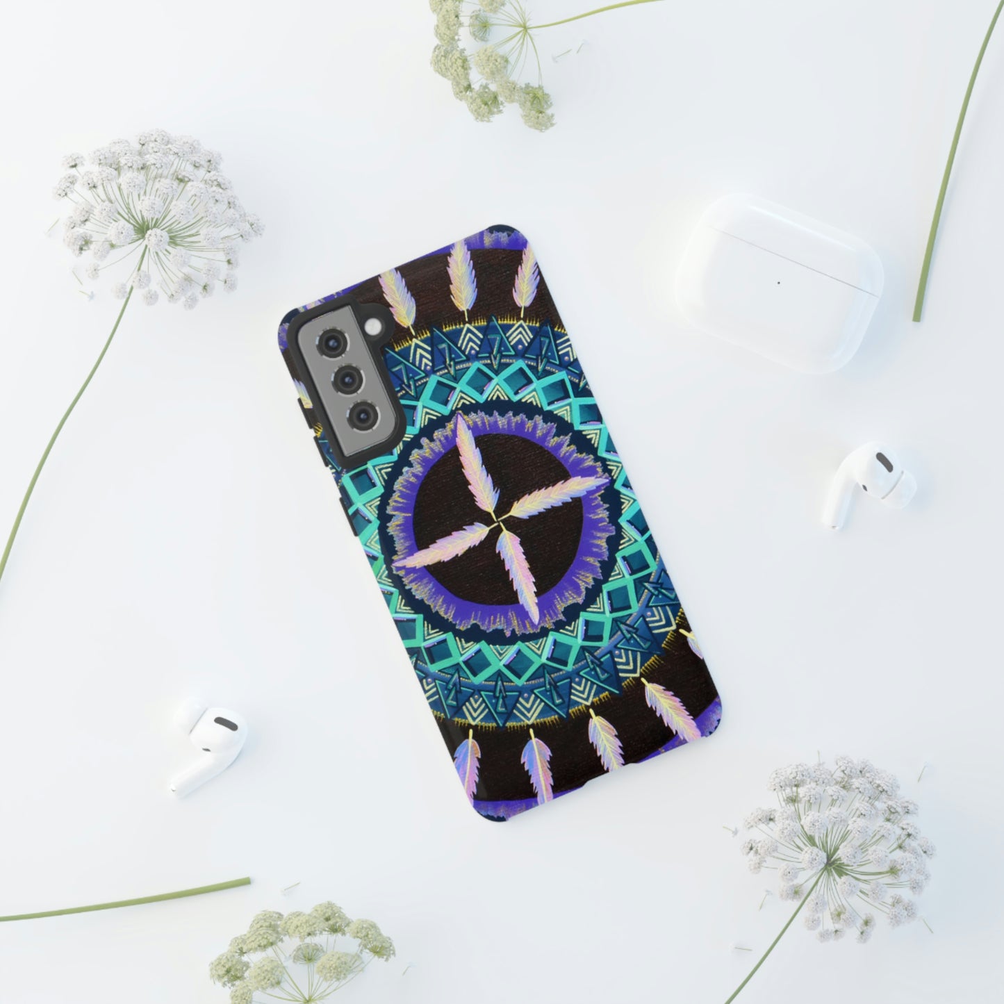 "Cuatro Vientos" Art Phone Armor - Blue Flame Array Phone Case