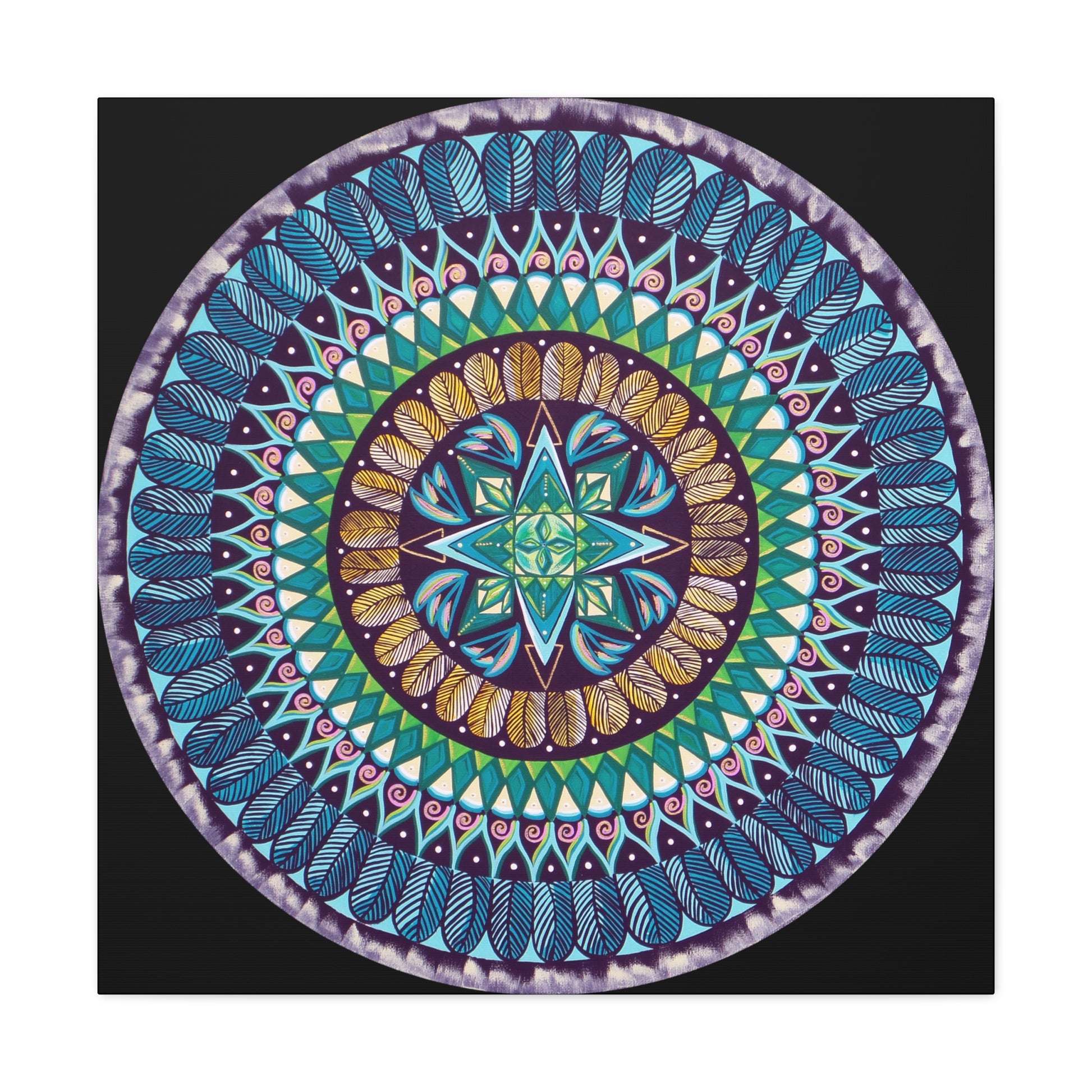 "AquilazurA Kryst'dala" Canvas Gallery Wraps - Blue Flame Array 30″ x 30″ / Premium Gallery Wraps (1.25″) Canvas