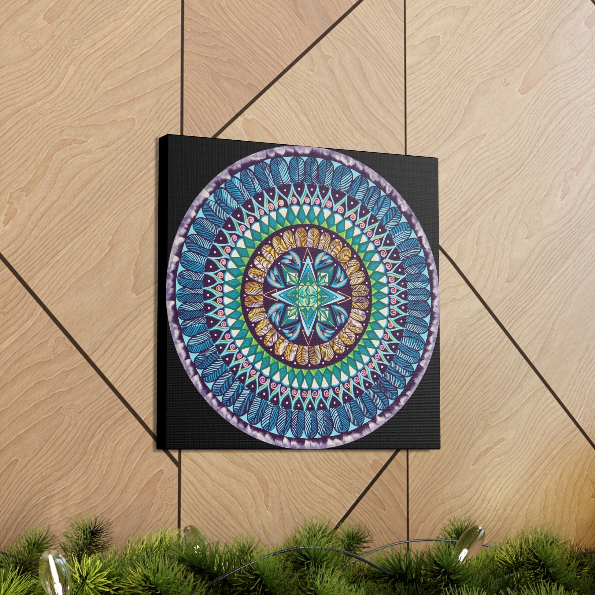 "AquilazurA Kryst'dala" Canvas Gallery Wraps - Blue Flame Array Canvas