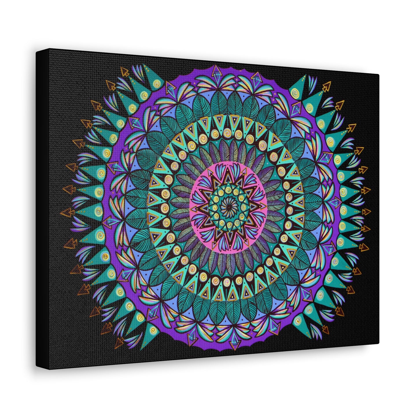 "Mandaladiosa" Canvas Gallery Wraps - Blue Flame Array Canvas