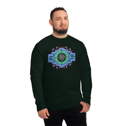 "Plumachakana" Lords & Ladies Organic Sweatshirt - Blue Flame Array Sweatshirt