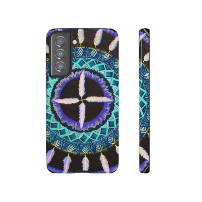 "Cuatro Vientos" Art Phone Armor - Blue Flame Array Samsung Galaxy S21 FE / Glossy Phone Case