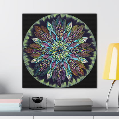 "Krystalhoja" Canvas Gallery Wraps - Blue Flame Array Canvas