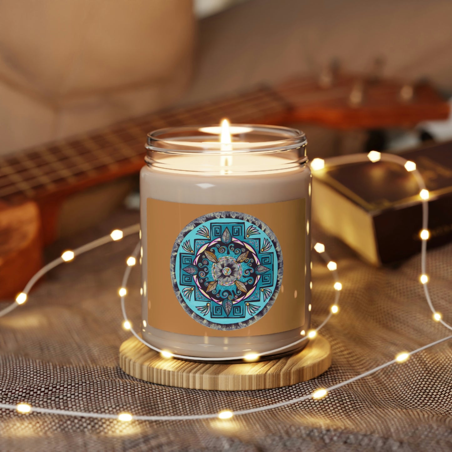 "Hojachakana" Scented Soy Candle - Blue Flame Array White Sage + Lavender / 9oz Home Decor