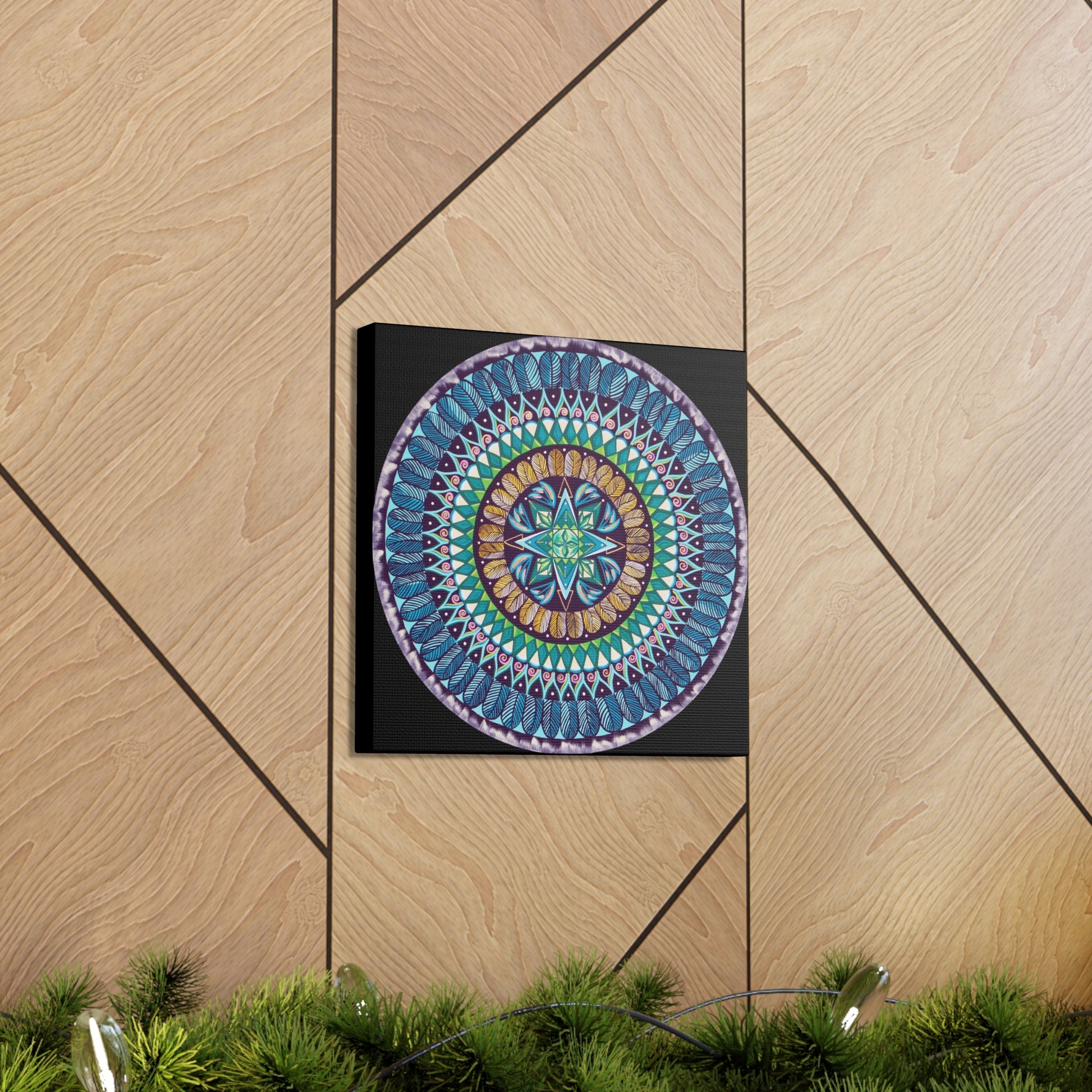 "AquilazurA Kryst'dala" Canvas Gallery Wraps - Blue Flame Array Canvas