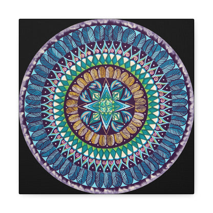 "AquilazurA Kryst'dala" Canvas Gallery Wraps - Blue Flame Array 12″ x 12″ (Square) / Premium Gallery Wraps (1.25″) Canvas