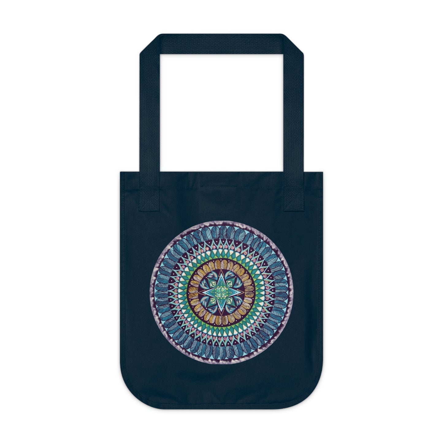 "AquilazurA Kryst'dala" Organic Canvas Tote Bag - Blue Flame Array One size / Navy Bags