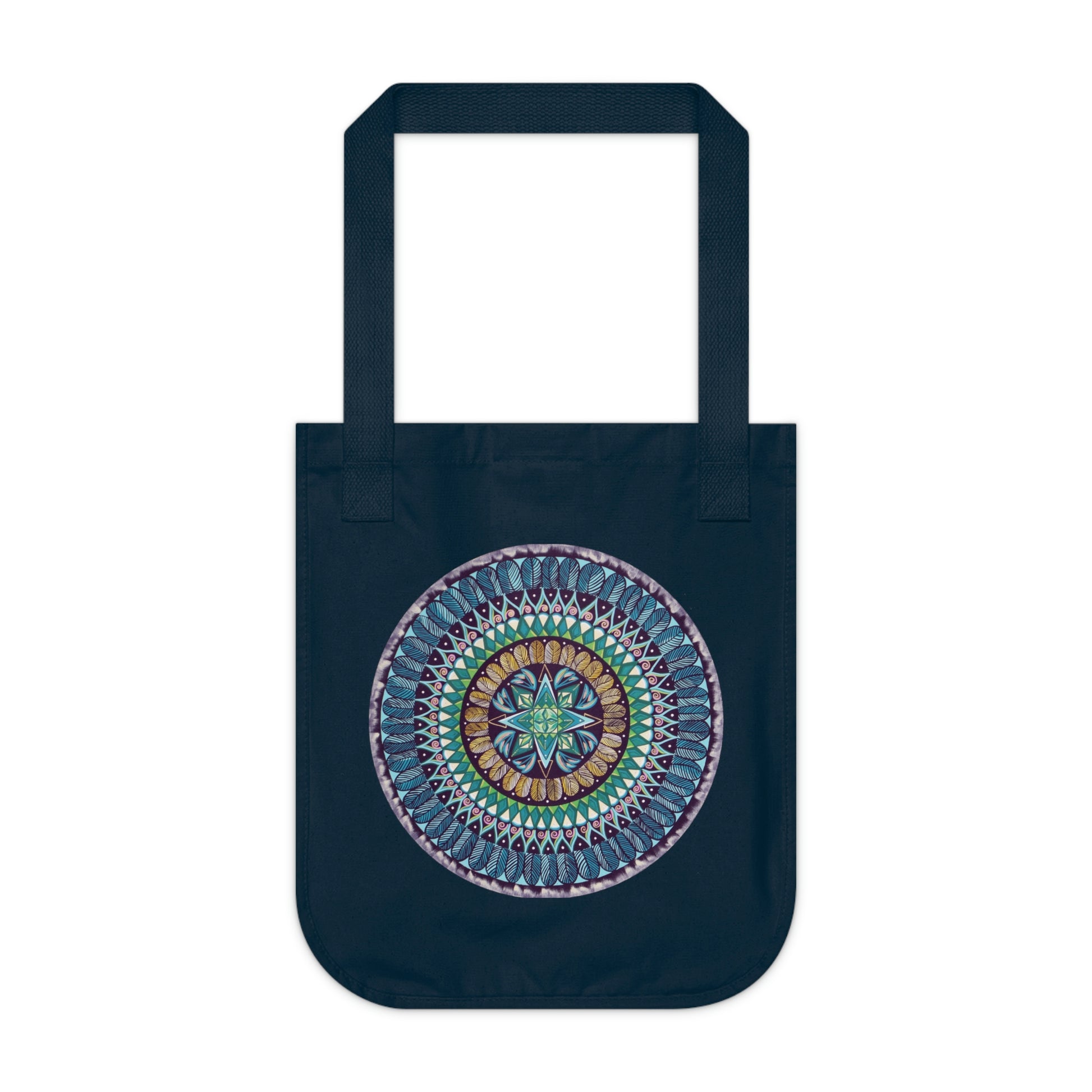 "AquilazurA Kryst'dala" Organic Canvas Tote Bag - Blue Flame Array One size / Navy Bags