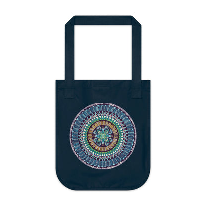 "AquilazurA Kryst'dala" Organic Canvas Tote Bag - Blue Flame Array One size / Navy Bags