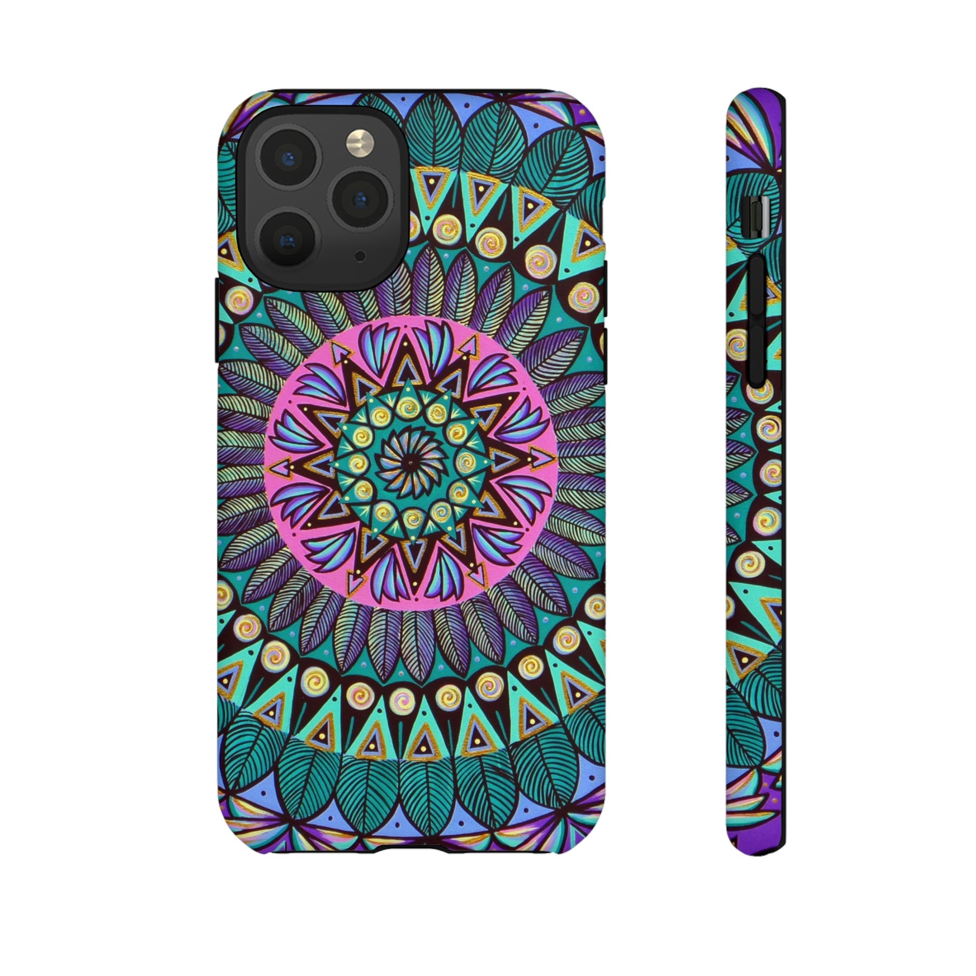 "Mandaladiosa" Art Phone Armor - Blue Flame Array iPhone 11 Pro / Matte Phone Case