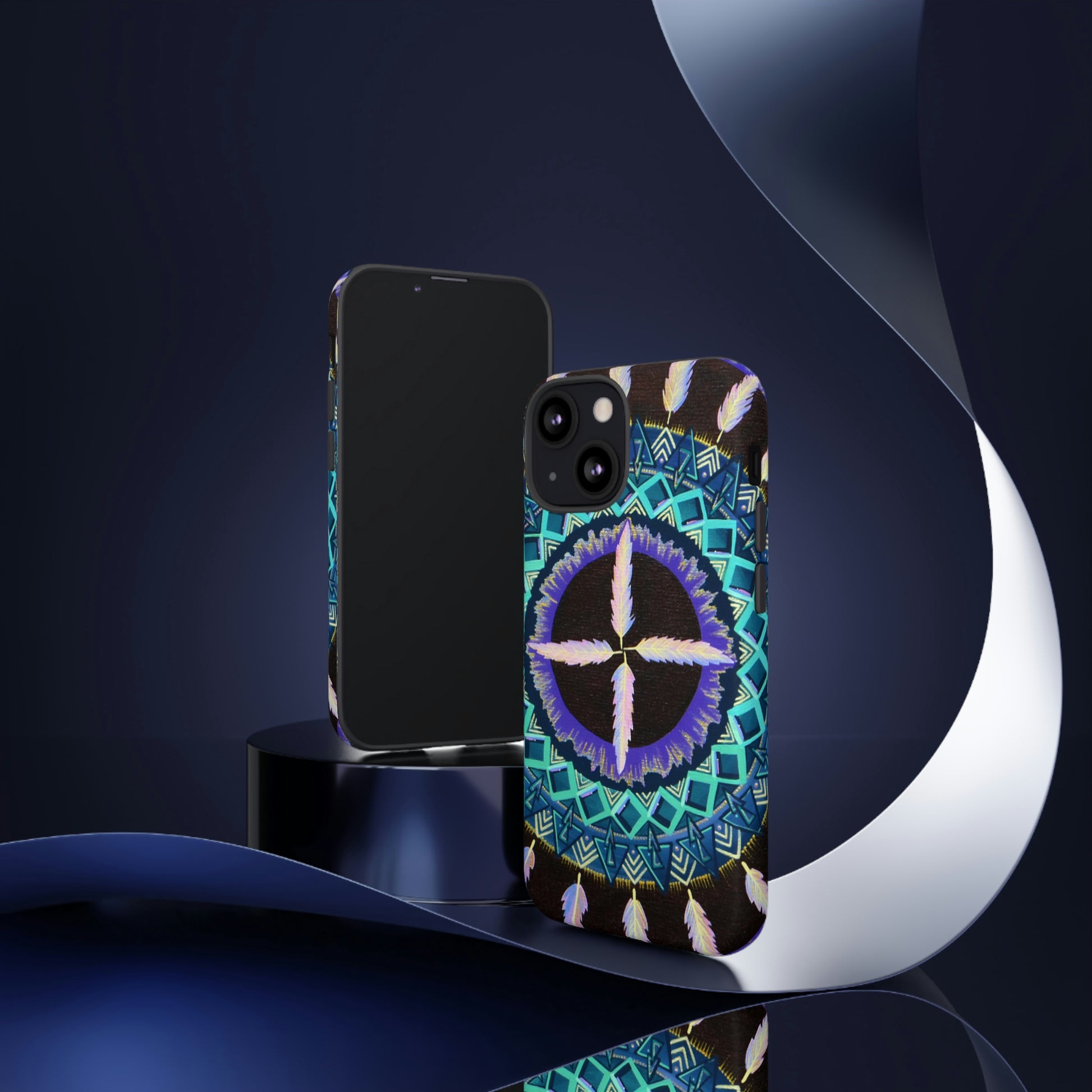 "Cuatro Vientos" Art Phone Armor - Blue Flame Array Phone Case