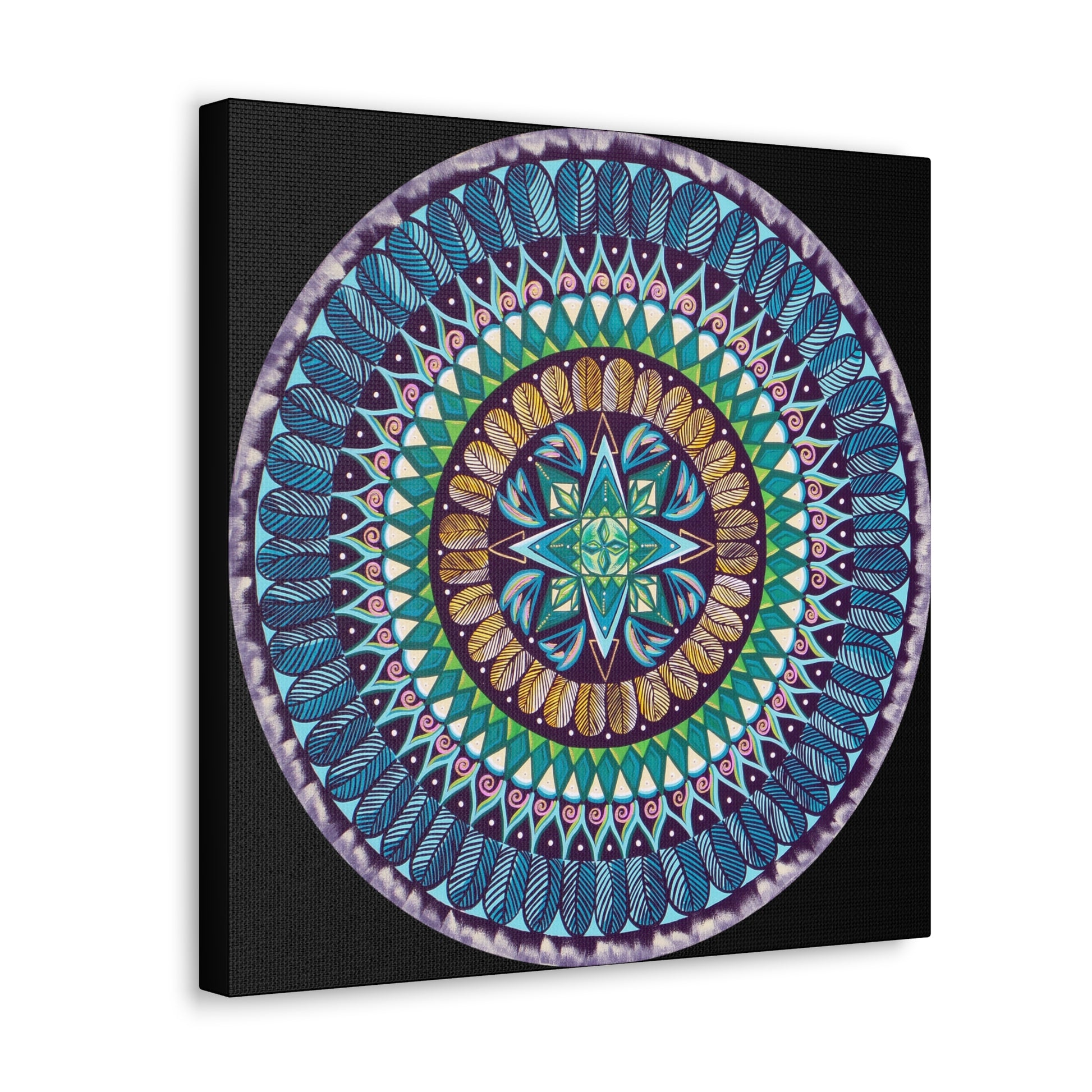 "AquilazurA Kryst'dala" Canvas Gallery Wraps - Blue Flame Array Canvas