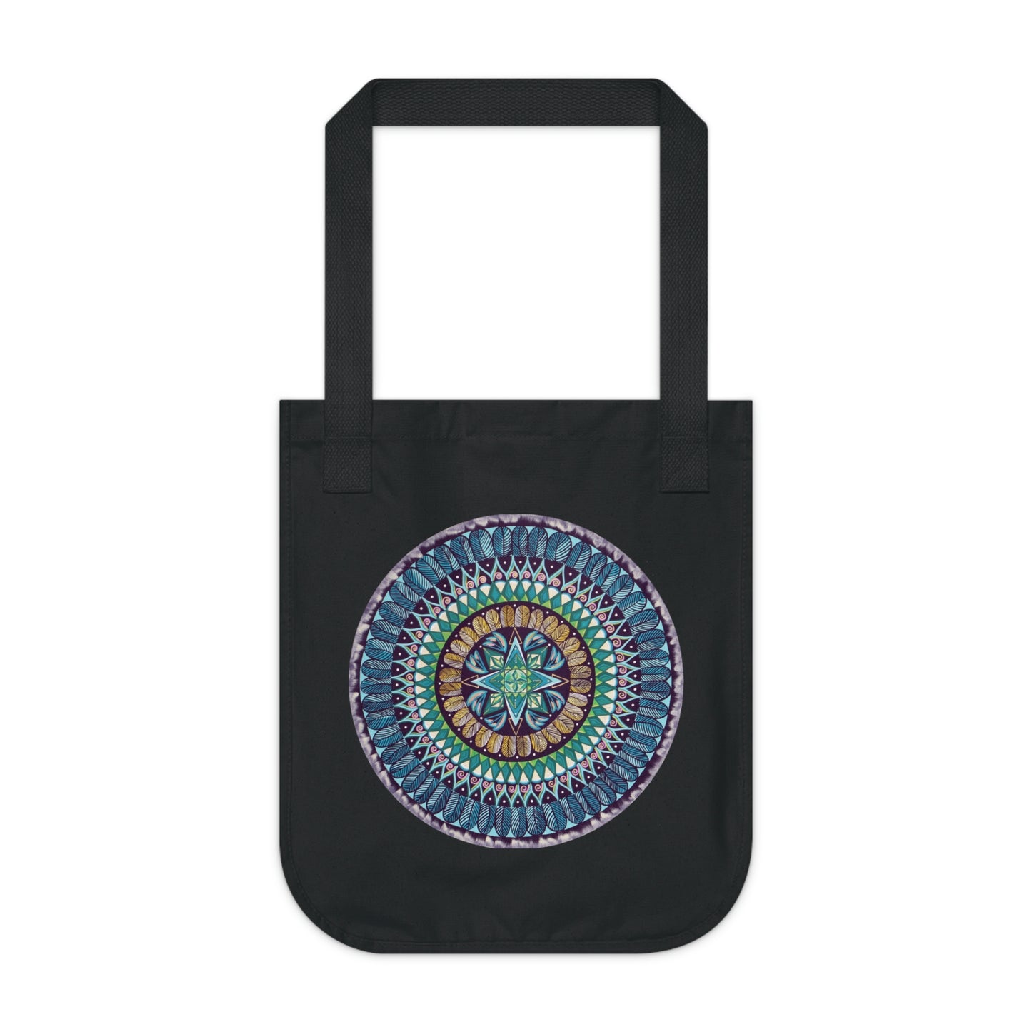 "AquilazurA Kryst'dala" Organic Canvas Tote Bag - Blue Flame Array One size / Black Bags