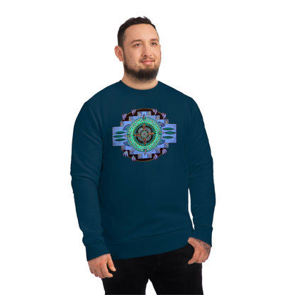 "Plumachakana" Lords & Ladies Organic Sweatshirt - Blue Flame Array Sweatshirt