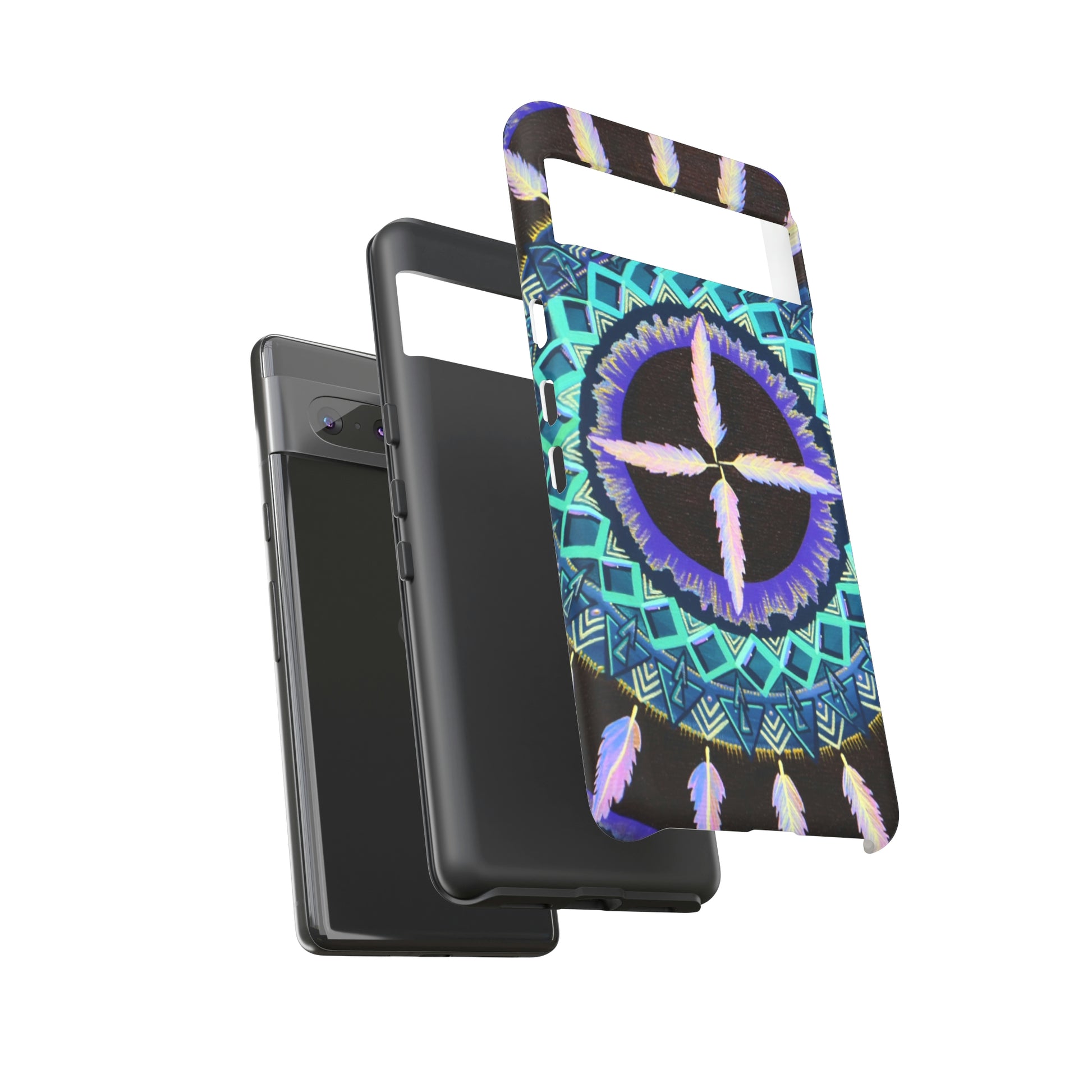 "Cuatro Vientos" Art Phone Armor - Blue Flame Array Phone Case