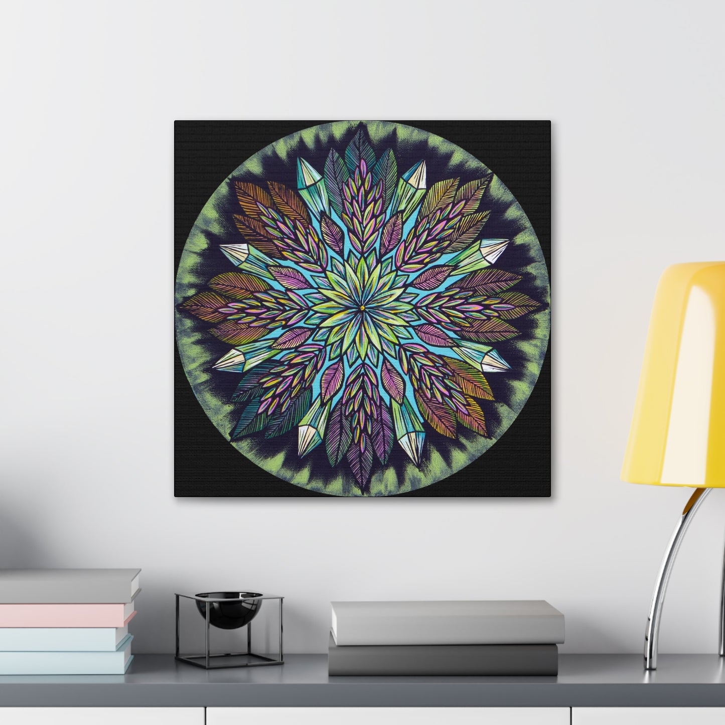 "Krystalhoja" Canvas Gallery Wraps - Blue Flame Array Canvas