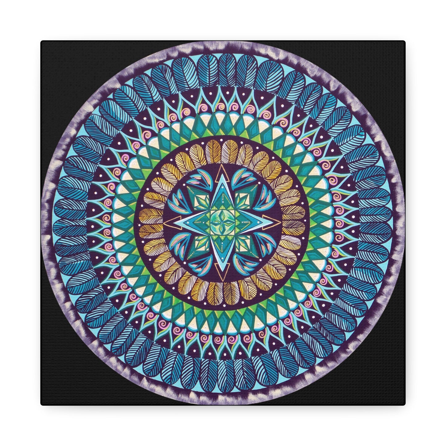 "AquilazurA Kryst'dala" Canvas Gallery Wraps - Blue Flame Array 10″ x 10″ / Premium Gallery Wraps (1.25″) Canvas